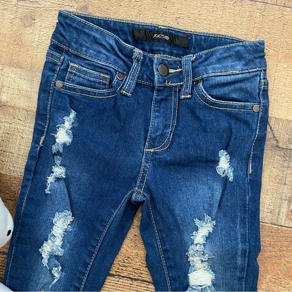 JEANS JOE’S Skinny Distressed Ankle JEANS Adjustable Waist